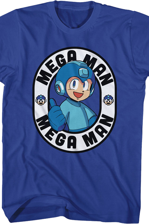 Thumbs Up Oval Mega Man T-Shirtmain product image