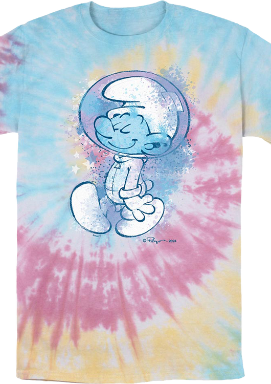 Tie Dye Astro Smurf T-Shirt - main product image