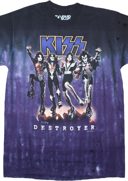 Tie Dye Destroyer KISS T-Shirt - main product image