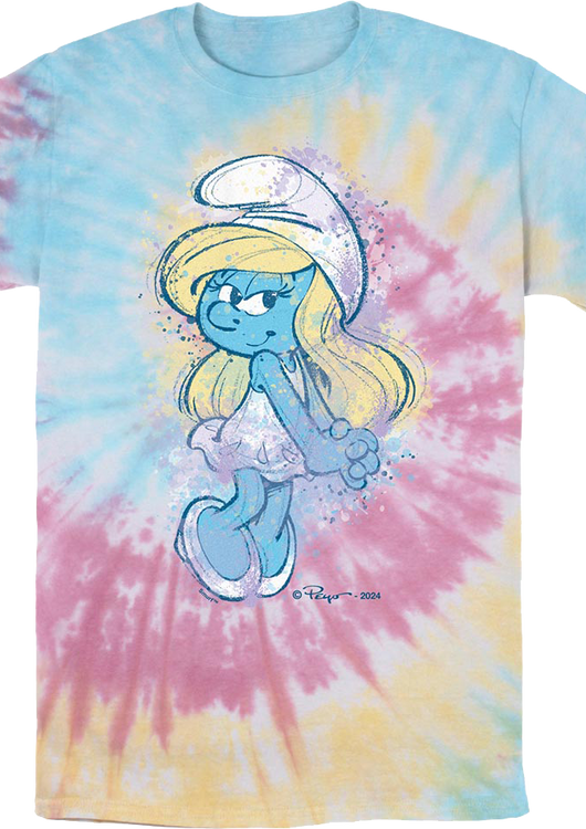 Tie Dye Smurfette Smurfs T-Shirt - main product image