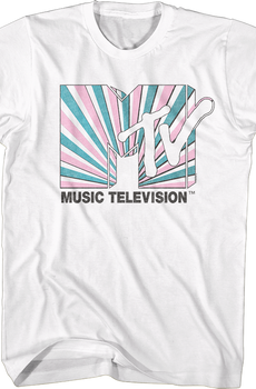 Tie Dye Stripes Logo MTV Shirt
