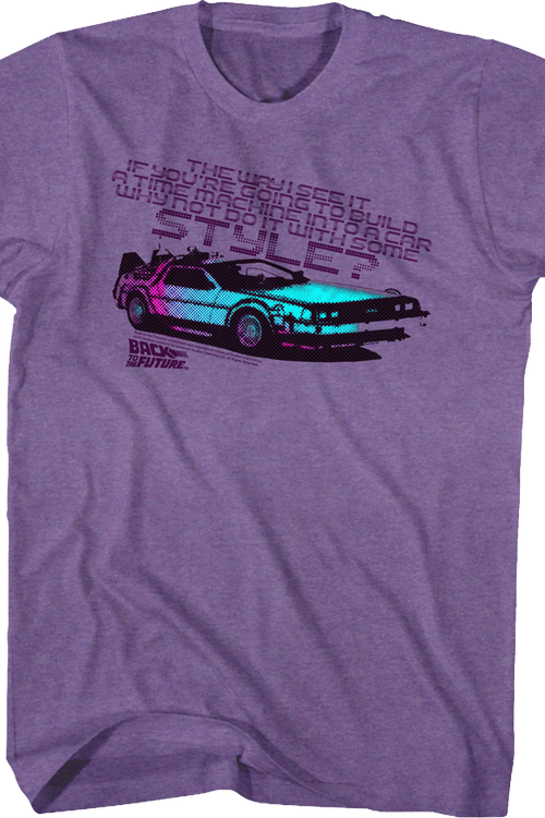 Time Machine With Some Style Back To The Future T-Shirtmain product image