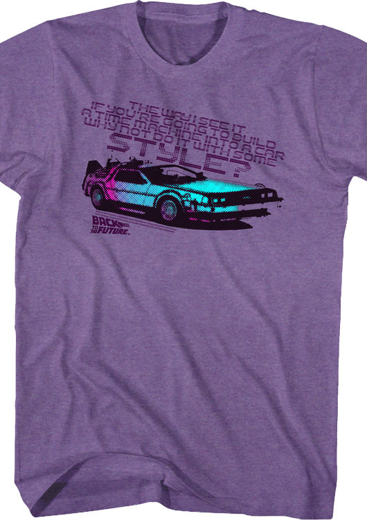 Time Machine With Some Style Back To The Future T-Shirt - main product image