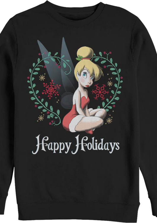 Tinkerbell Happy Holidays Disney Sweatshirt - main product image