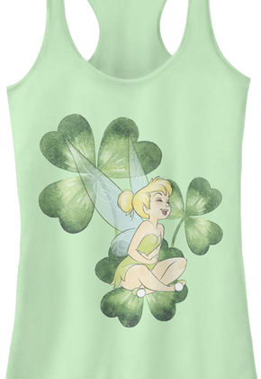 Ladies Tinker Bell St. Patrick's Day Disney Racerback Tank Top