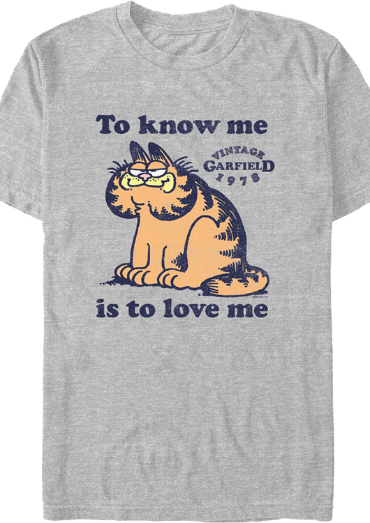 To Know Me Is To Love Me Garfield T-Shirt - main product image