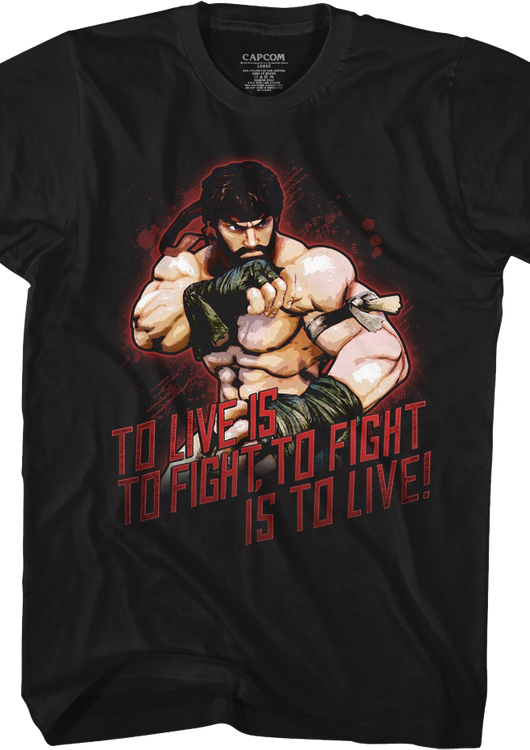 To Live Is To Fight Street Fighter T-Shirt - main product image