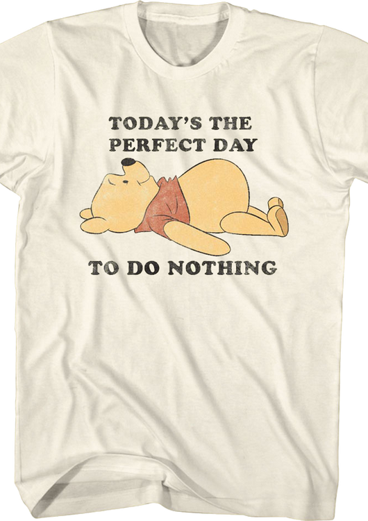 Today's The Perfect Day To Do Nothing Winnie The Pooh T-Shirt - main product image