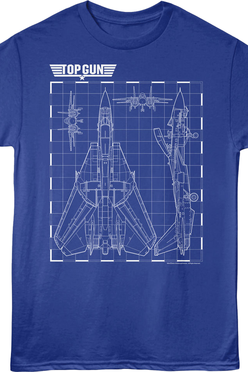 Tomcat Schematics Top Gun T-Shirtmain product image