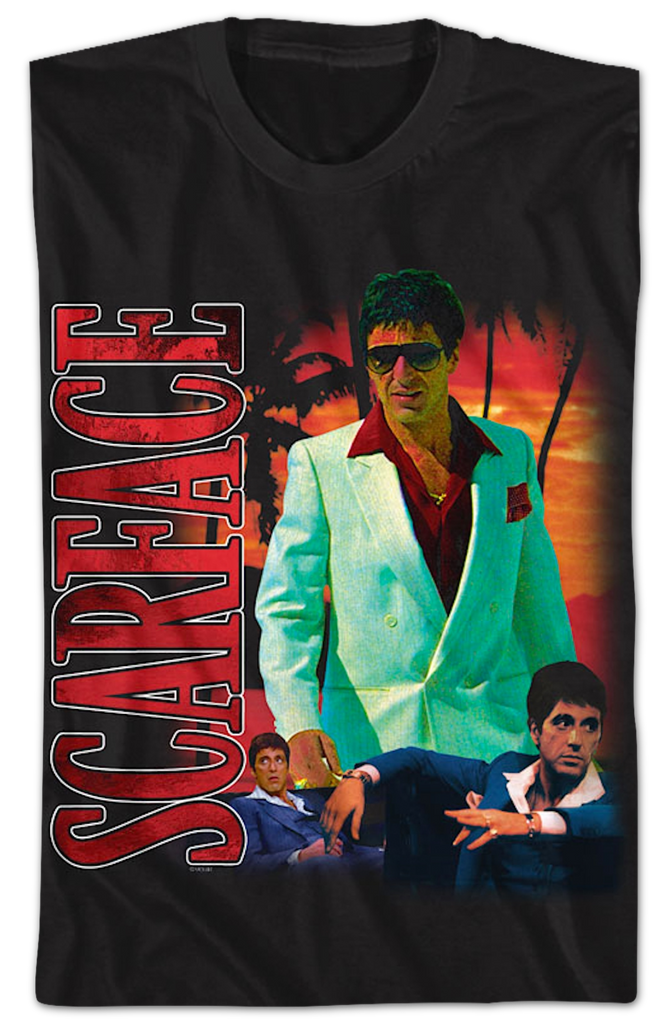 Tony Montana Collage Scarface TShirt