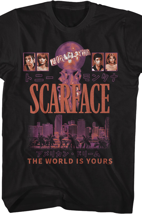 Tony Montana & Elvira Hancock The World Is Yours Scarface T-Shirtmain product image