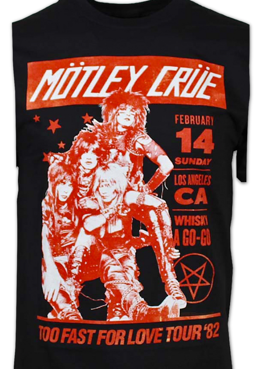 Too Fast For Love Tour Motley Crue T-Shirt - main product image