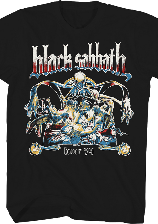 Front & Back US Tour '74 Black Sabbath T-Shirt - main product image