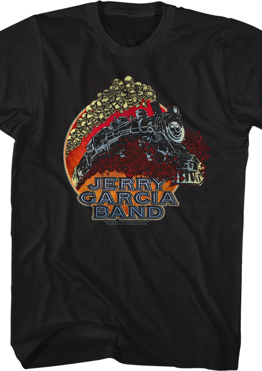 Train And Skulls Jerry Garcia Band T-Shirt - main product image