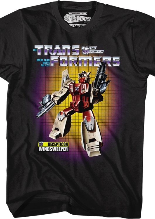 Box Art Windsweeper Transformers T-Shirt - main product image
