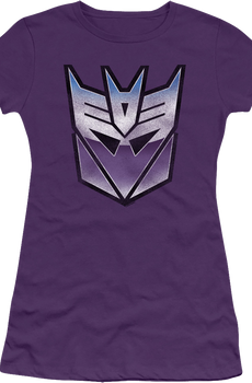 Ladies Vintage Purple Decepticons Logo Transformers Shirt