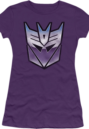 Ladies Vintage Purple Decepticons Logo Transformers Shirt