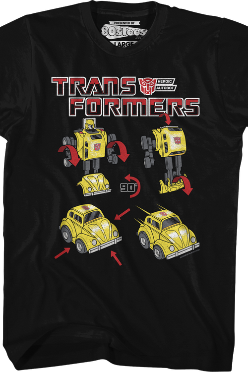 Bumblebee Form Steps Transformers T-Shirtmain product image