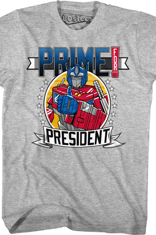Transformers Prime For President T-Shirtmain product image