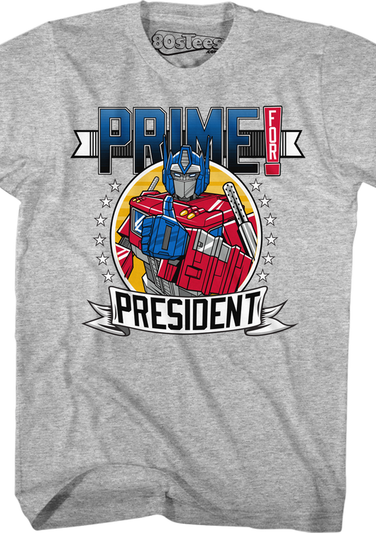 Transformers Prime For President T-Shirt - main product image