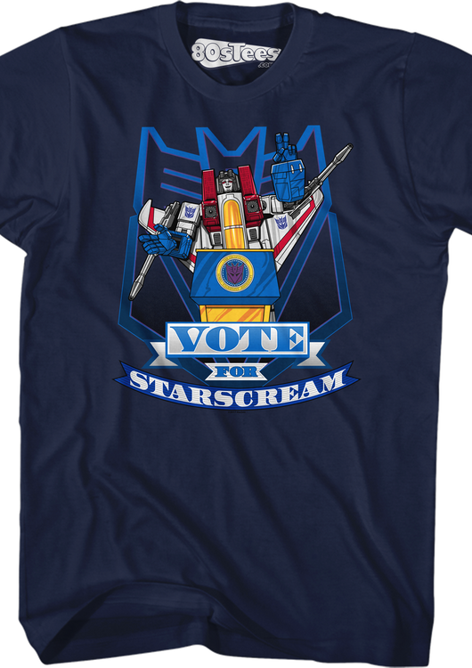 Transformers Vote For Starscream T-Shirt - main product image