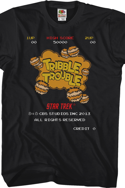 Tribble Trouble Video Game Star Trek T-Shirtmain product image