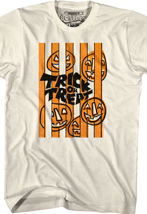 Trick Or Treat Jack-o'-Lantern Stripes T-Shirt