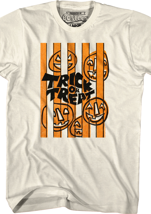 Trick Or Treat Jack-o'-Lantern Stripes T-Shirt - main product image