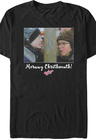Triple Dog Dare Merwwy Chrithmuth Christmas Story T-Shirt