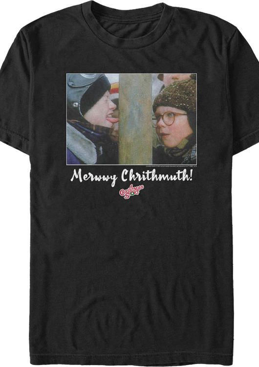 Triple Dog Dare Merwwy Chrithmuth Christmas Story T-Shirt - main product image