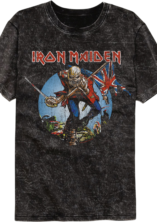 Trooper Iron Maiden Mineral Wash T-Shirt - main product image