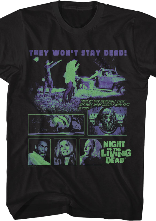 Two Tone Collage Night Of The Living Dead T-Shirt - main product image