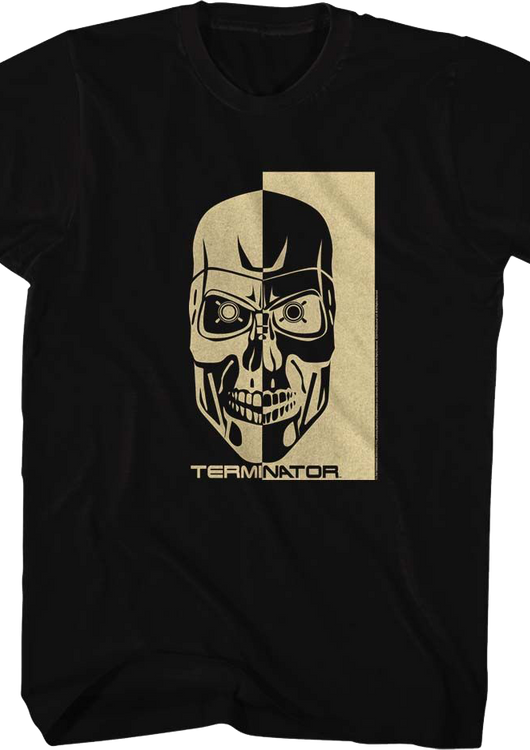 Two-Toned Endoskeleton Skull Terminator T-Shirt - main product image