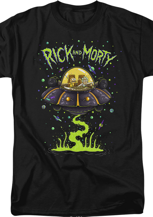 UFO Cruiser Rick And Morty T-Shirt - main product image