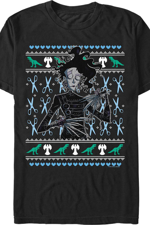 Ugly Christmas Sweater Design Edward Scissorhands T-Shirtmain product image