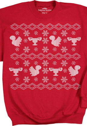 Ugly Faux Knit Silhouettes Christmas Vacation Sweatshirt