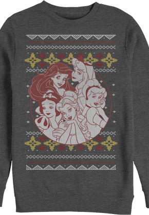 Ugly Faux Knit Disney Princesses Sweatshirt