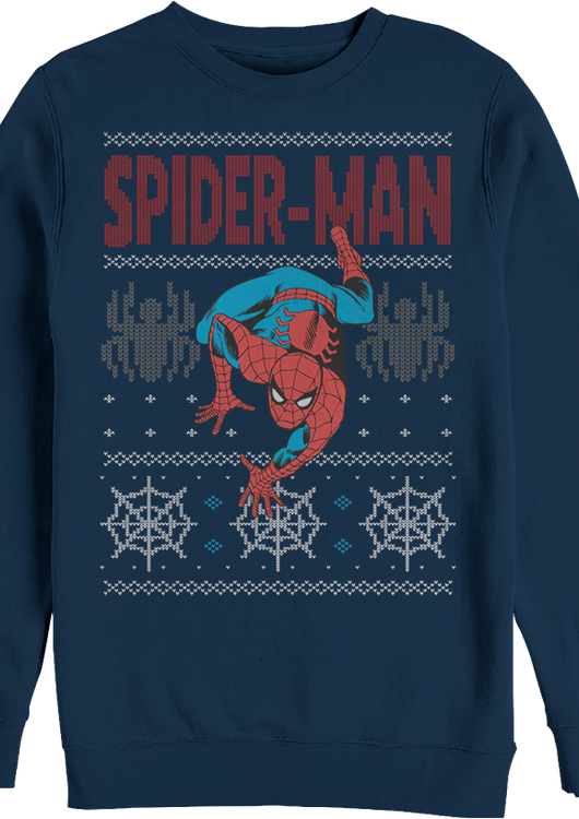 Ugly Faux Knit Spider-Man Sweatshirt - main product image