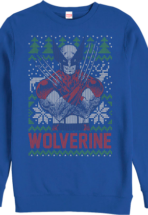 Ugly Faux Knit Wolverine X-Men Sweatshirt