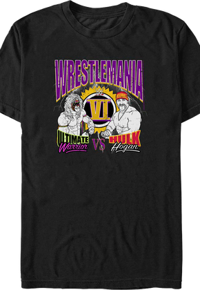 Ultimate Warrior vs Hulk Hogan WrestleMania VI T-Shirt