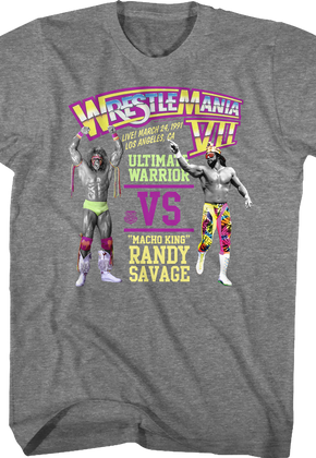 Ultimate Warrior vs Randy Savage WrestleMania T-Shirt