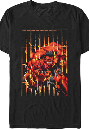 Uncaged Red Hulk Marvel Comics T-Shirt