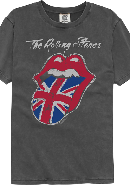 Union Jack Tongue Rolling Stones Comfort Colors Brand T-Shirt - main product image