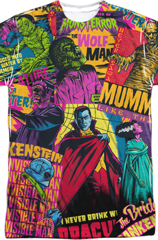 Front Sublimation Universal Monster Mash T-Shirt
