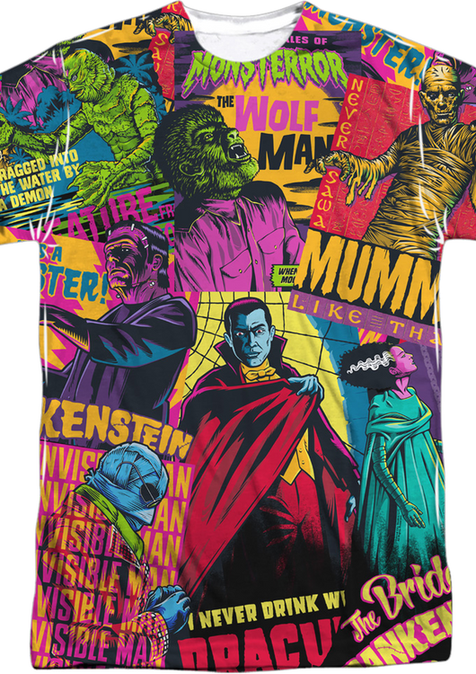 Front Sublimation Universal Monster Mash T-Shirt - main product image