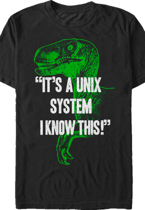 Unix System Jurassic Park T-Shirt