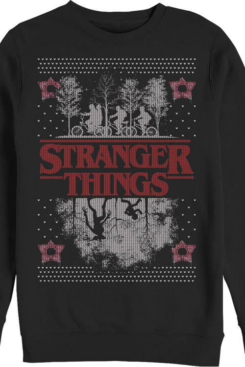 Upside Down Faux Ugly Christmas Sweater Stranger Things Sweatshirtmain product image