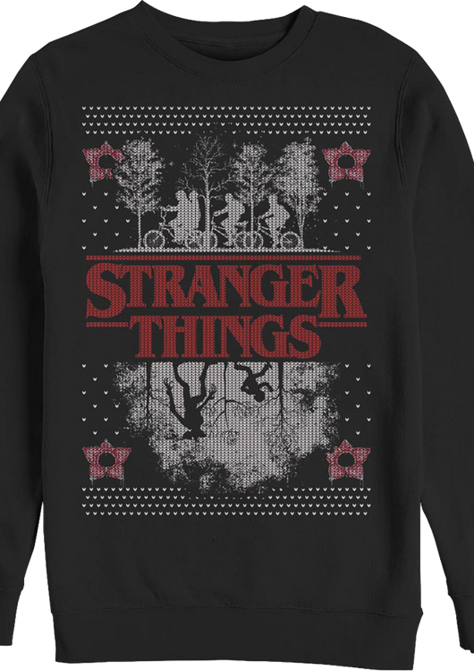 Upside Down Faux Ugly Christmas Sweater Stranger Things Sweatshirt - main product image