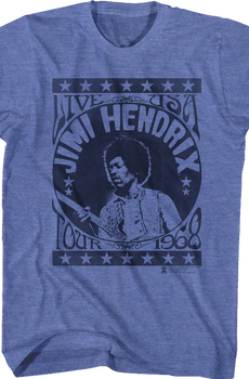 USA Tour 1968 Jimi Hendrix T-Shirt