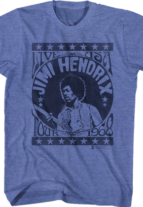 USA Tour 1968 Jimi Hendrix T-Shirt